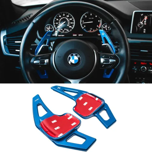Compatible con extensiones de cambio de paleta de BMW, Jaronx - Volante de aluminio metálico con palanca de cambio de paleta (Compatible con BMW