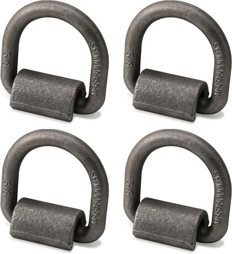 Miniatura 10 de 1/2" Ancla de Amarre Soldada Forjada de Alta Resistencia con MBS: 5443 kg, Anillo en D para Amarre con Puntos de Anclaje Soldados para Remolque