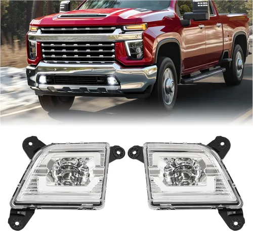 Miniatura 10 de HECASA Faros antiniebla LED compatibles con Chevy Silverado 1500 2019-2022 (nuevo cuerpo) faros antiniebla delanteros de repuesto para 84125494