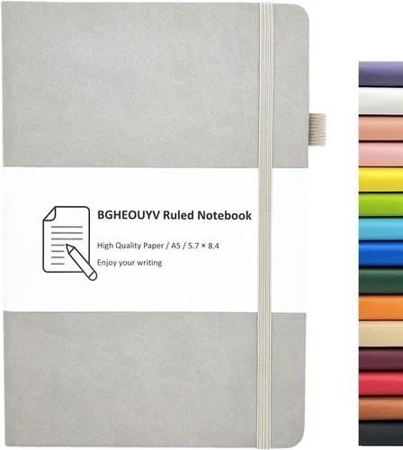 Miniatura 10 de Cuaderno Diario, Cuaderno Universitario Rayado A5 160 Páginas, Diarios de Tapa Dura para Escribir, Cuadernos para Trabajo Oficina Escuela Mujeres