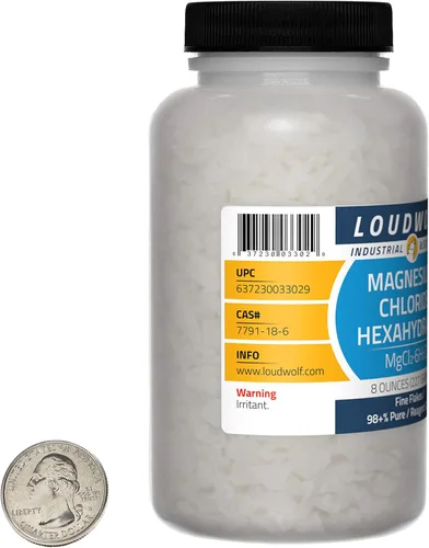 Miniatura 2 de Cloruro de magnesio hexahidrato / 1 libra / 2 botellas / 98 + % de grado reactivo puro/copos finos