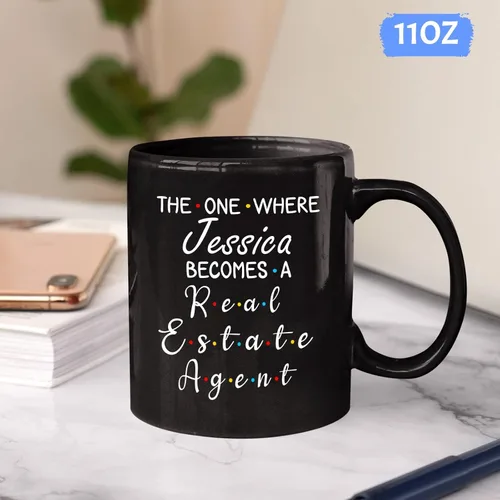Miniatura 5 de Regalos personalizados para agentes de bienes raíces, taza personalizada con nombre, taza de té de agente de bienes raíces, regalo personalizado