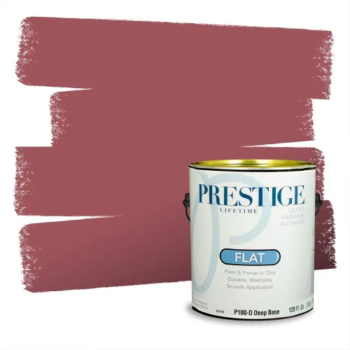 Miniatura 628 de Prestige Paints Pintura exterior e imprimación en uno, 1 galón, plano, coincidencia comparable de Valspar* Amber Rose*