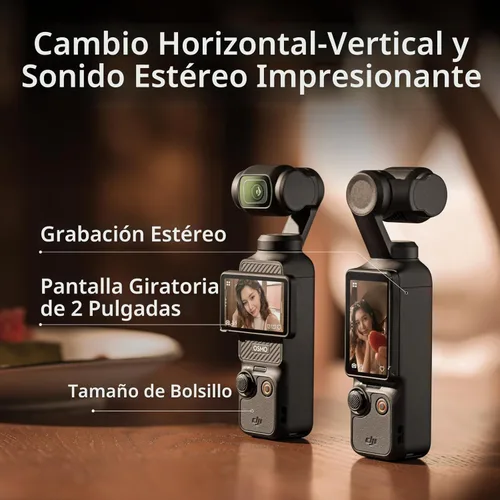 Miniatura 4 de DJI Osmo Pocket 3, cámaras de vlogging con CMOS de 1 pulgada y cámara de vlog 4K/120fps, estabilización de 3 ejes, enfoque rápido, seguimiento