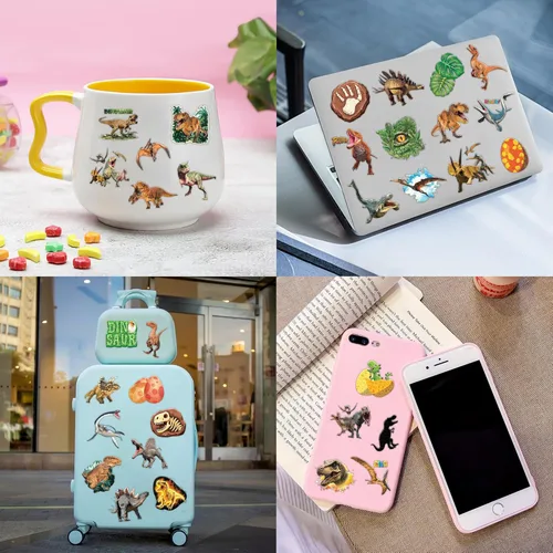 Miniatura 7 de 120 tatuajes temporales precortados de dinosaurio 3D divertidos para niños Recuerdos de fiesta de cumpleaños temáticos súper lindos, suministros