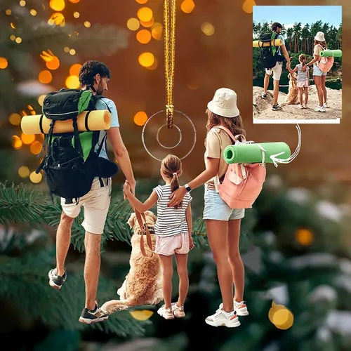 Miniatura 13 de Adorno de Árbol de Navidad Personalizado, Adorno de Forma Plana con Foto Personalizada, Adornos Acrílicos Planos 2D, Adornos Acrílicos con Foto