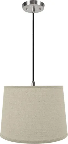 Miniatura 34 de Aspen Creative, 72306-11 - Kit de conversión de luz colgante de techo con pantalla de tela imperio de tapa dura, 14 pulgadas de ancho