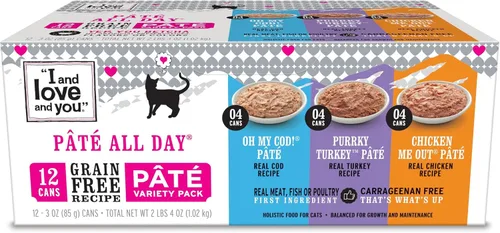 I AND LOVE AND YOU, variedad de comida para gatos, 3 onzas, paquete de 12 unidades