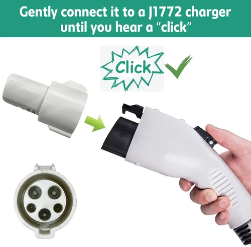 Miniatura 2 de Adaptador de carga J1772 a Tesla compatible con adaptador de cargador SAE J1772 EV a accesorios Tesla Model 3, Y, S, X (blanco)