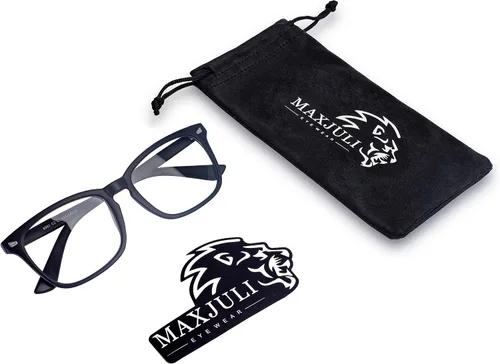 Miniatura 4 de MAXJULI Gafas de Bloqueo de Luz Azul, Gafas para Computadora/Lectura/Juegos/TV/Teléfonos para Mujeres y Hombres 6001, Negro mate (matt black)