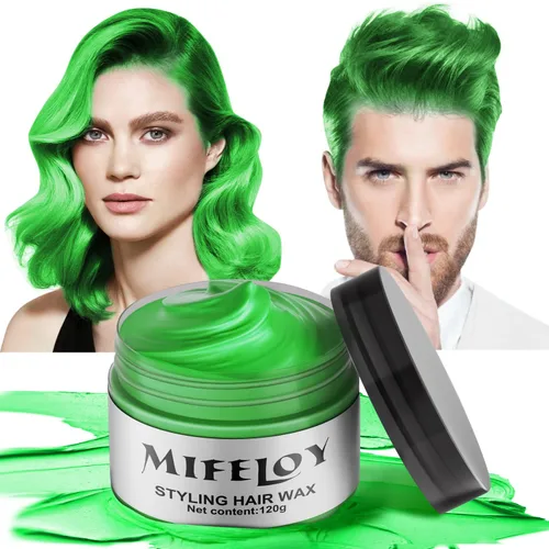 Miniatura 11 de Cera temporal negra para el cabello, tinte en crema para peinado natural instantáneo, pomadas lavables para hombres, niñas, mujeres, jóvenes, barro