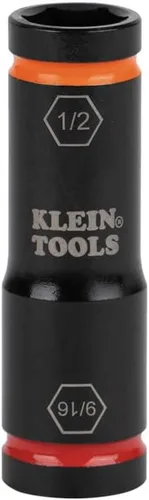 Miniatura 15 de Klein Tools 66074 Impact Driver Flip Socket, tamaños de 3/4 y 13/16 pulgadas, uso con llaves de impacto compactas Klein Tools BAT20CW, BAT20CW1