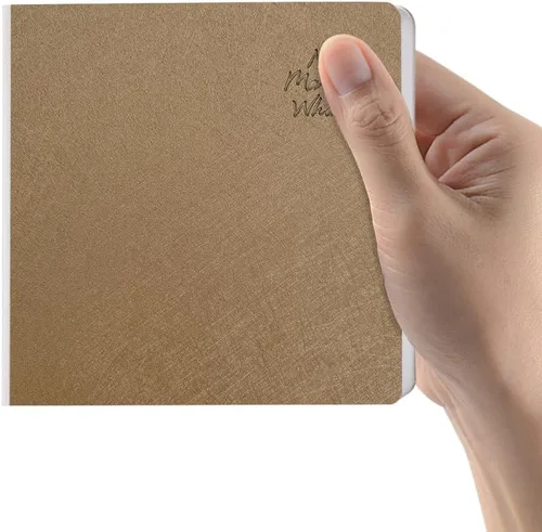 Miniatura 17 de Mifuner Cuaderno de bocetos cuadrado de tapa dura azul profundo, 4.7 x 4.7 pulgadas, 42 hojas de libro de arte de 250 GSM, papel ultra suave, ideal