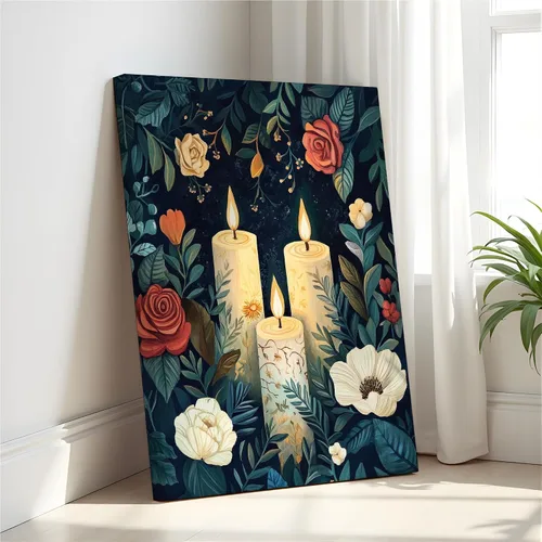 Miniatura 34 de Póster de Arte de Luna Llena, Estilo William Morris Retro de Mediados de Siglo Botánico Victoriano Academia Oscura Decoración Gótica Galería 10a