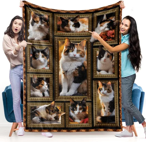 Miniatura 9 de Manta de gato negro, regalos para mujeres y hombres, acogedora manta suave y mullida para sofá, cama, viajes, manta ligera de franela de felpa