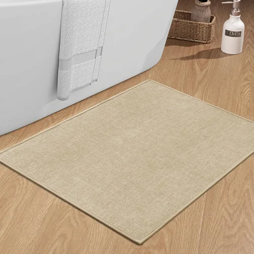 Miniatura 79 de chakme Alfombras de Baño 24x17, Alfombra de Baño Ultra Delgada Antideslizante Pequeña de Secado Rápido Absorbente para Piso de Baño