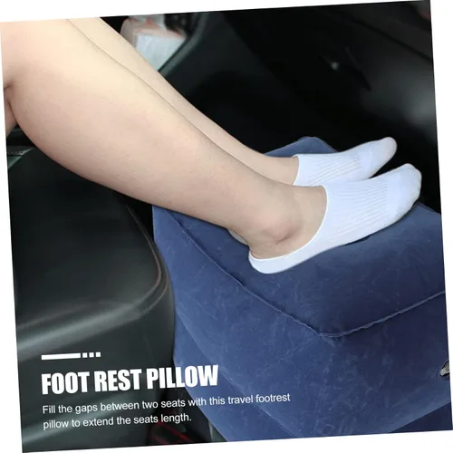 Miniatura 6 de Almohada de pierna de altura ajustable para niños y niñas, almohada de viaje, cama de avión con memoria, 1 juego Azul
