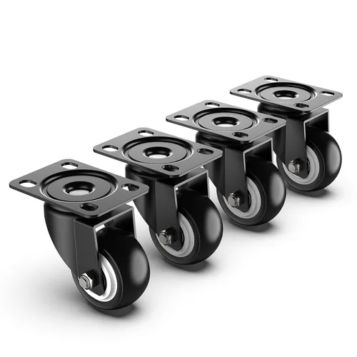 HOLKIE Ruedas giratorias de 2 pulgadas – Resistente capacidad de 600 libras (paquete de 4) – Ruedas silenciosas de poliuretano sin freno – Ruedas de