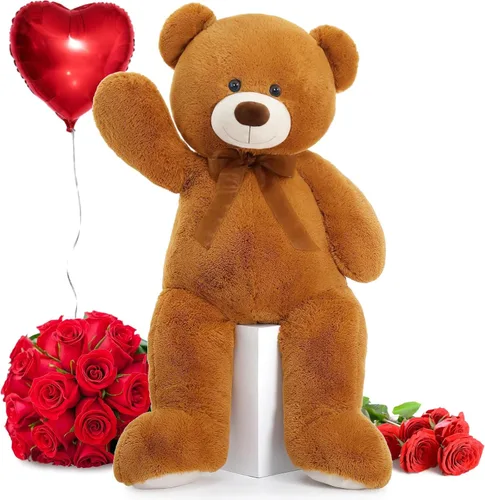 Miniatura 14 de MorisMos Oso de Peluche Gigante Animal de Peluche 3 pies, 36 pulgadas, Oso de Peluche Grande para Decoración de Baby Shower, Animal de Peluche