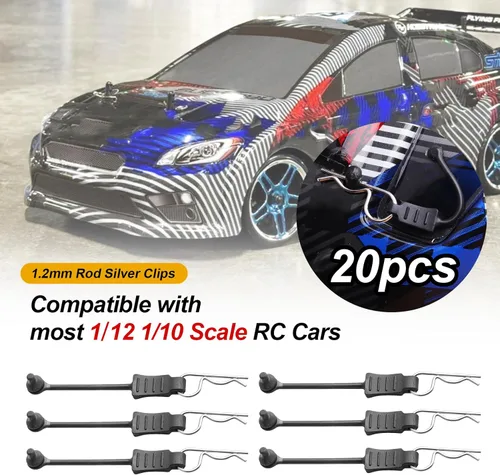 Miniatura 2 de 20 clips universales Hobbypark para carrocería y retenedor para todos los pines de repuesto de carcasa de escala 1/10 1/12 Arrma Traxxas Axial SCX10