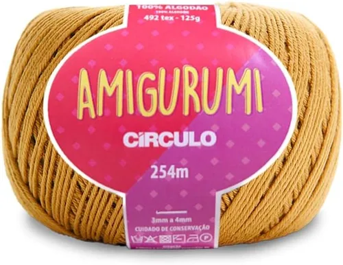 Miniatura 54 de Circulo Amigurumi Yarn, 100% Algodón Virgen Brasileño Mercerizado para Crochet y Tejido, Soft Art - Hilo de Peso Deportivo, 4.4 oz, 278 yardas