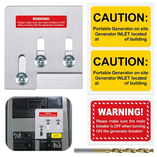 Miniatura 10 de LATING Generador de enclavamiento para Square D QO o Homeline paneles de 150 o 200 amperios con 1 3/8 pulgadas de espaciamiento, plata
