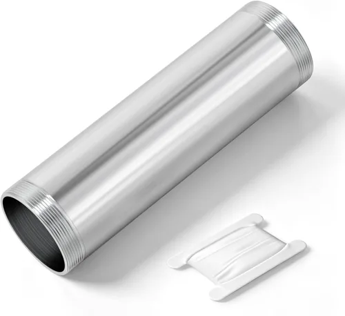 Miniatura 29 de TAISHER 2 accesorios de tubería de acero inoxidable, 1/2 "NPT x 1/2" NPT macho roscado, tubo fundido de pezón de 6 pulgadas de longitud