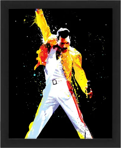 Arte de pared Rock Legend, impresión retro en acuarela del icónico frontman, decoración de sala de música vintage para amantes de la música del