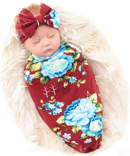 Miniatura 9 de Galabloomer Bata de maternidad y manta de recepción de bebé, conjunto de bata y manta a juego para el parto de mamá