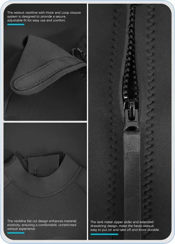 Miniatura 4 de Hevto Traje de neopreno para niños y niñas, jóvenes, 3/2 mm, trajes completos de neopreno para aguas frías, para natación, surf, buceo