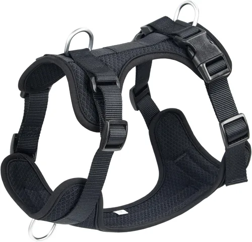 Miniatura 7 de Wisedog Arnés para perro de tamaño mediano, chaleco para mascotas con clip frontal, arnés ajustable para cachorro con 3 hebillas de liberación
