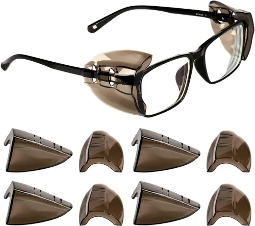 2/4 pares de protectores laterales para lentes graduados, protectores laterales flexibles para lentes graduados, se adaptan a anteojos pequeños a