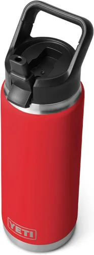 Miniatura 18 de YETI Rambler - Botella de acero inoxidable aislada al vacío con tapa y popote, 26 onzas, color negro
