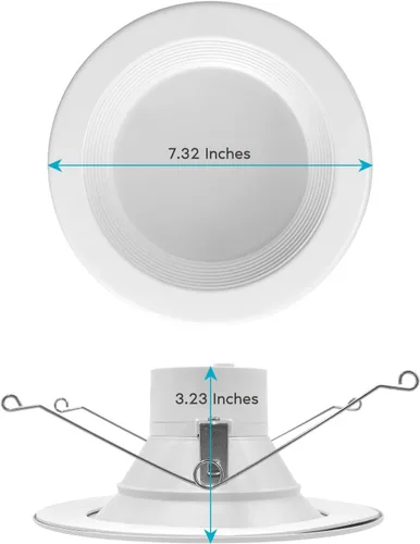 Miniatura 4 de LUXRITE Luz LED empotrable retrofit de 5/6 pulgadas, 14 W = 90 W, CCT seleccionable por color 2700 K 3000 K 3500 K 4000 K 5000 K, luz