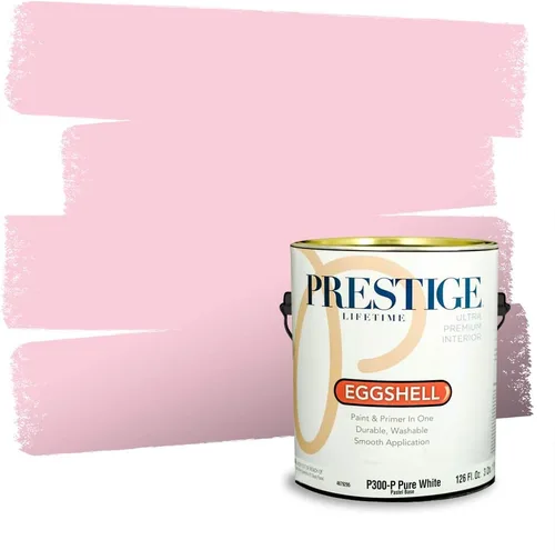 Miniatura 368 de Prestige Paints Pintura exterior e imprimación en uno, 1 galón, plano, coincidencia comparable de Valspar* Amber Rose*
