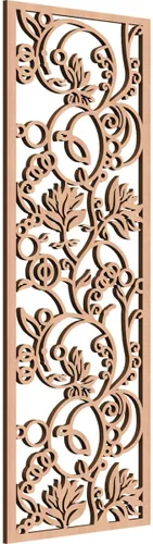 Miniatura 32 de 9 3/8"W x 24 3/8"H x 1/4"T Caspio Decorativos Paneles De Pared De Madera De Calado, Roble Rojo rojo (Red Oak)