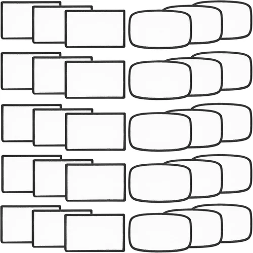 Miniatura 9 de 60 parches de sublimación, parches en blanco para planchar para manualidades, sombreros, gorras, mochilas, uniformes 3 formas