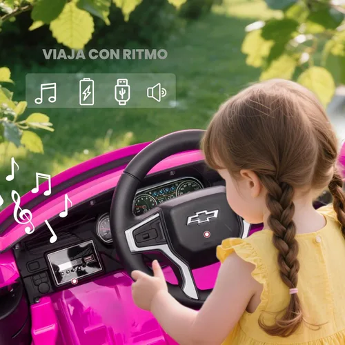 Miniatura 6 de Aosom - Automóvil de paseo con licencia Chevrolet Tahoe, juguete eléctrico con batería de 12 V y 7 AH, con control remoto para padres, luces LED