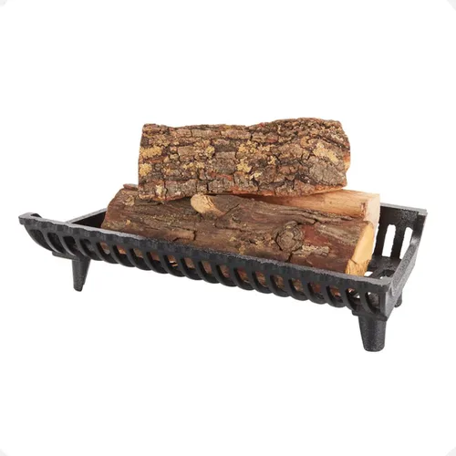 Miniatura 8 de Rejilla de chimenea de 17 pulgadas, resistente, rejilla de fuego de hierro fundido, 17 pulgadas de ancho x 11.5 pulgadas de profundidad x 7 pulgadas