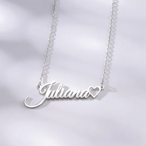 Miniatura 4 de TinyName - Collar con placa de nombre personalizable, bañado en oro de 18 quilates, regalo para mujer