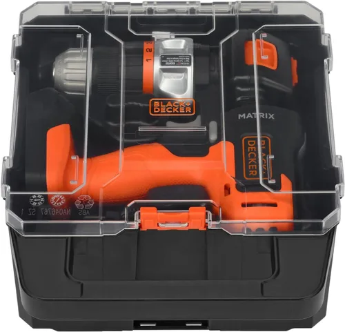 Miniatura 2 de BLACK+DECKER MATRIX - Kit de taladro máximo de 20 V, incluye accesorio de sierra de calar, estuche de almacenamiento, batería y cargador