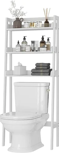 Miniatura 9 de UTEX Almacenamiento sobre el inodoro, estantes de baño de 3 niveles sobre el inodoro, organizador de baño detrás del inodoro (espresso)