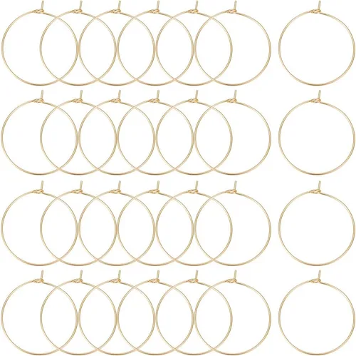 Miniatura 12 de Beebeecraft 1 caja de 100 piezas de aretes de aro chapados en oro de 18 quilates de acero inoxidable 316 con pines de 0.028 in para hacer aretes