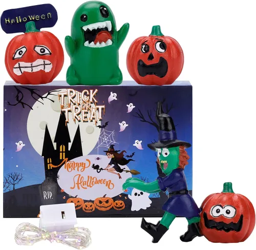 Miniatura 2 de Figura de decoración de fantasma de calabaza de bruja de Halloween, decoración de Halloween, decoración de fiesta de otoño, estatua del hogar
