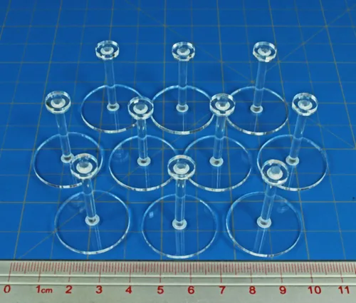 Miniatura 2 de LITKO Kit de soporte de vuelo circular de 1.063 in Compatible con Star Wars: Legion 0.059 in transparente con clavija de 1.25 pulgadas Paquete