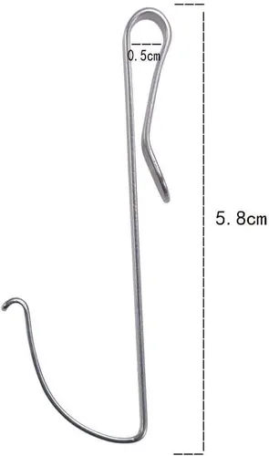 Miniatura 6 de Penwlled Mewuthede - Paquete de 20 ganchos de acero inoxidable en forma de J, ganchos para rejilla de alambre, colgador de fregadero resistente