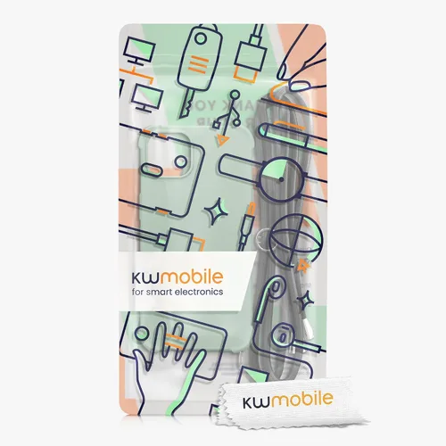 Miniatura 7 de kwmobile Funda cruzada compatible con Apple iPhone 13, funda de silicona TPU con correa, color violeta burdeos