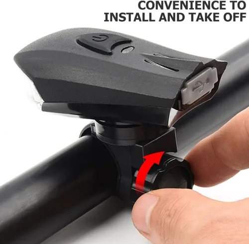 Miniatura 8 de Zerodeko USB Rechargeable Bike Light Set with Waterproof Front Handlebar Lamp and Red Rear Taillight, Portable Cycling Headlights for Outdoor Night