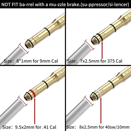 Miniatura 3 de Tipfun .22LR/.177 Cal/ 9mm /.375 Cal /.41 Cal / 40sw/10mm Visor Láser Rojo Calibrador Mira de Punto Rojo para Cañones de Pistolas, Revólveres