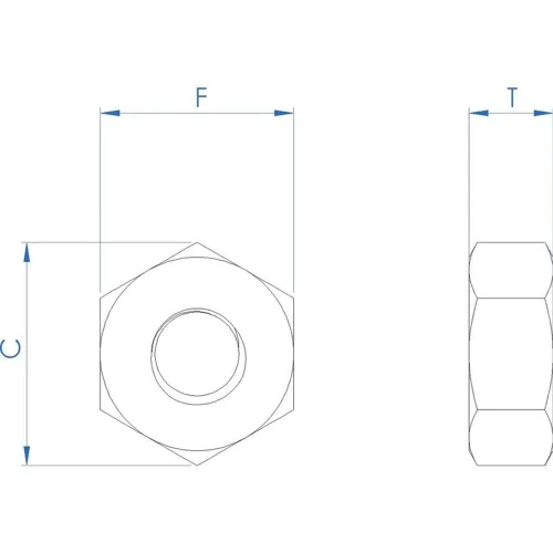 Miniatura 6 de Tuerca hexagonal 8-32, tuerca hexagonal de rosca gruesa, tuerca hexagonal de acero inoxidable 18-8, tono plateado, (100 piezas)